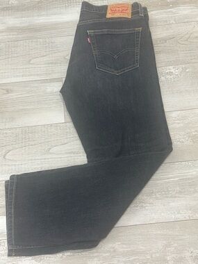Levi's 505 Regular Fit Straight Leg Jeans Black 34x30 EUC